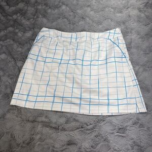 Adidas ClimaCool Skort 12 White‎ Blue Tennis Skirt Athletic Sport Performance